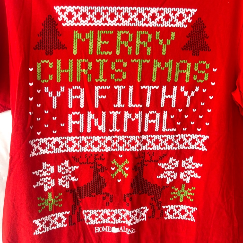 Home Alone Tee Merry Christmas You Filthy Animal  100% Cotton SZ XL NWOT - Picture 3 of 8